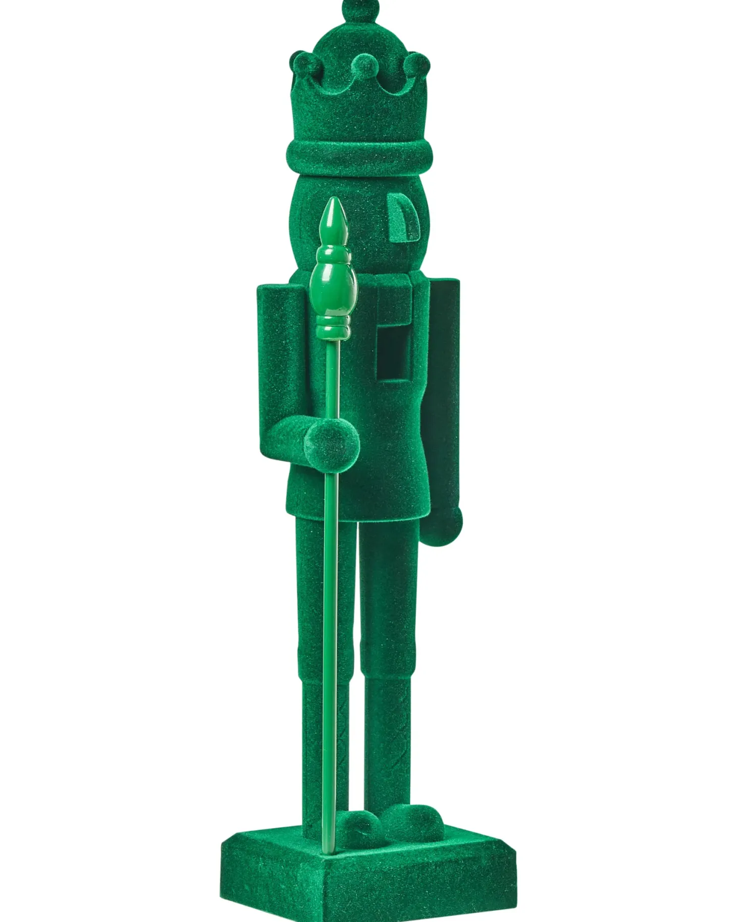 Zestaw 2 figurek dekoracyjnych FLATEY Dziadek do orzechów 40 cm Zielony