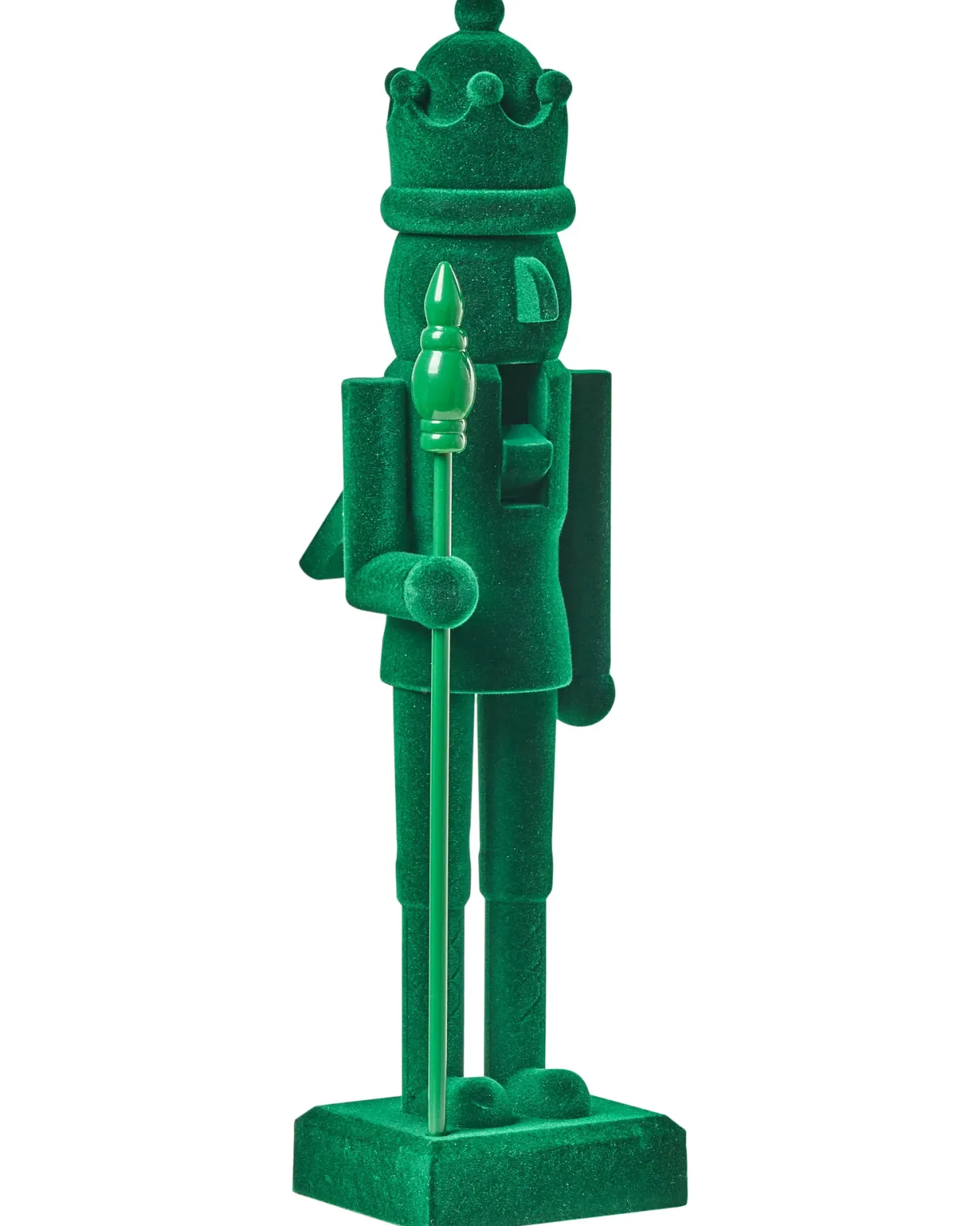 Zestaw 2 figurek dekoracyjnych FLATEY Dziadek do orzechów 40 cm Zielony