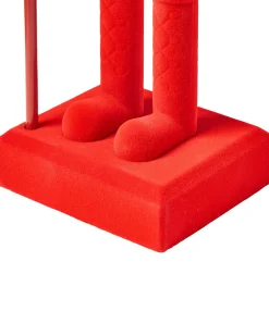 Zestaw 2 figurek dekoracyjnych FLATEY Dziadek do orzechów 40 cm Czerwony