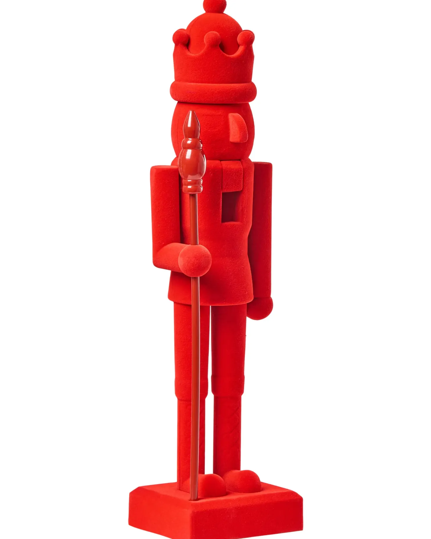 Zestaw 2 figurek dekoracyjnych FLATEY Dziadek do orzechów 40 cm Czerwony