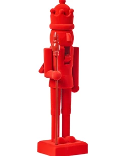 Zestaw 2 figurek dekoracyjnych FLATEY Dziadek do orzechów 40 cm Czerwony