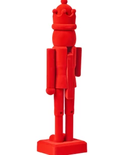 Zestaw 2 figurek dekoracyjnych FLATEY Dziadek do orzechów 40 cm Czerwony