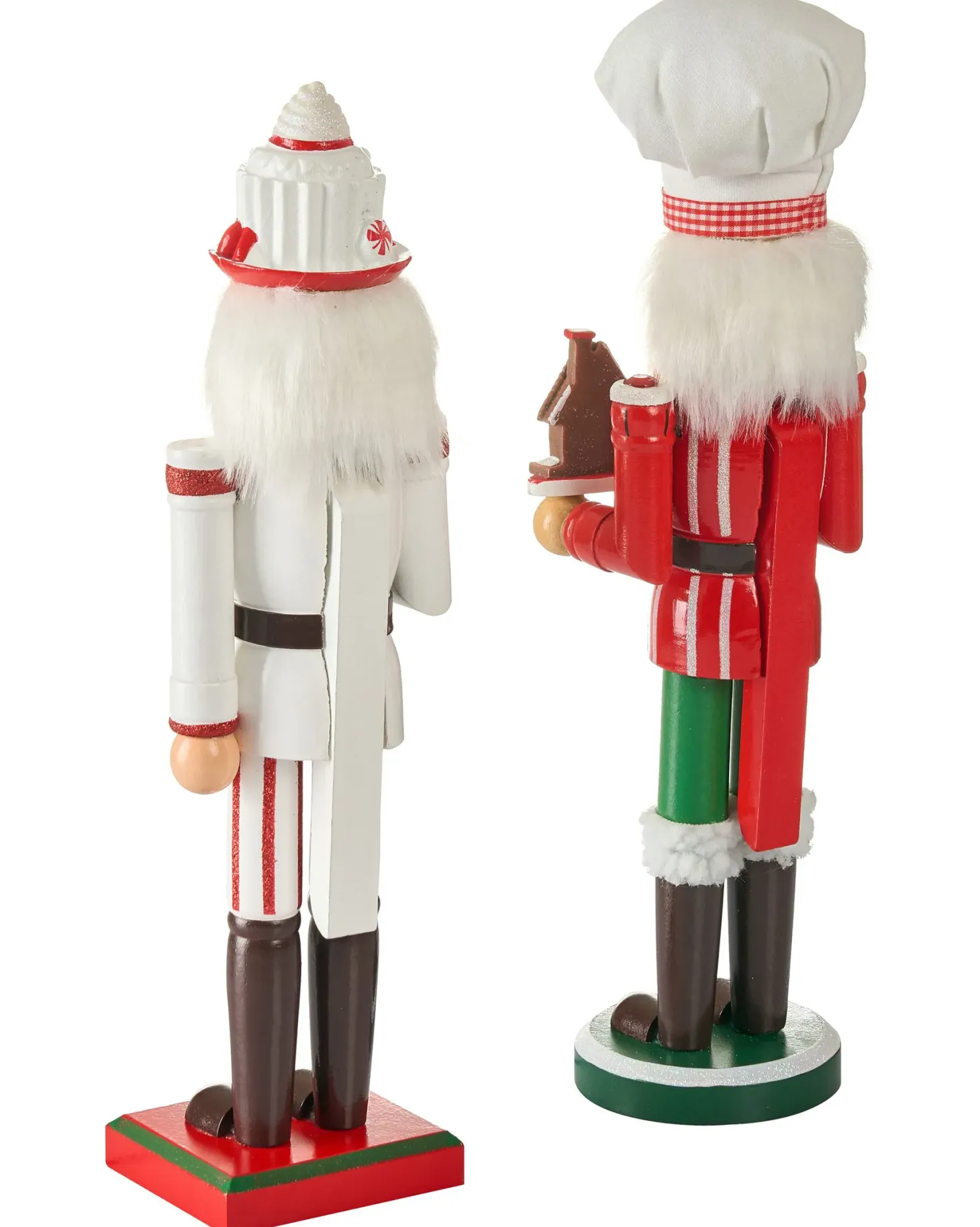 Zestaw 2 figurek dekoracyjnych BODSJON Dziadek do orzechów 35 cm Czerwony/ biały