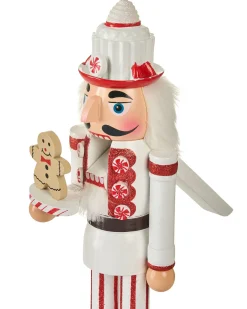 Zestaw 2 figurek dekoracyjnych BODSJON Dziadek do orzechów 35 cm Czerwony/ biały