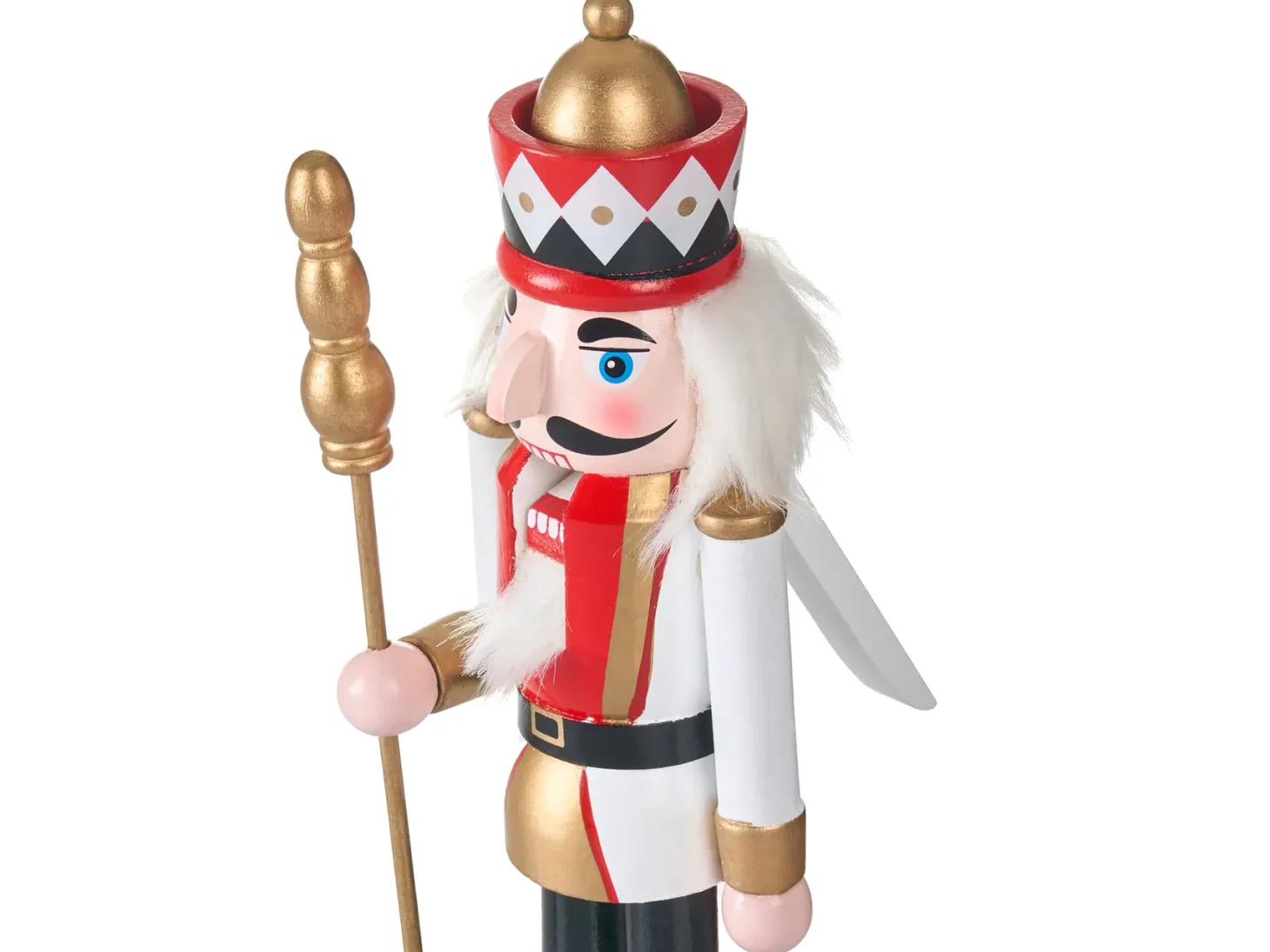 Zestaw 3 figurek dekoracyjnych RICKLEAN Dziadek do orzechów 30 cm Czerwony/ biały