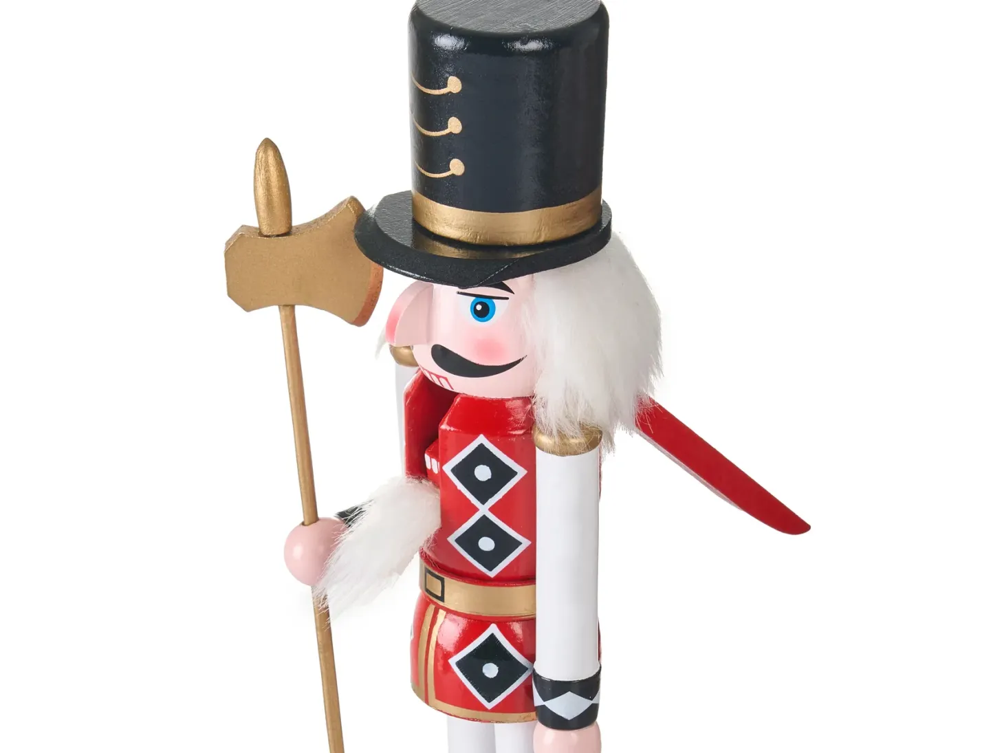 Zestaw 3 figurek dekoracyjnych RICKLEAN Dziadek do orzechów 30 cm Czerwony/ biały
