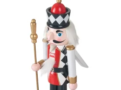 Zestaw 3 figurek dekoracyjnych RICKLEAN Dziadek do orzechów 30 cm Czerwony/ biały