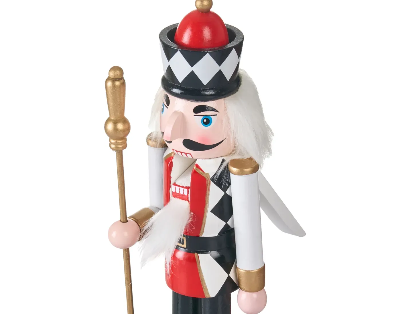 Zestaw 3 figurek dekoracyjnych RICKLEAN Dziadek do orzechów 30 cm Czerwony/ biały