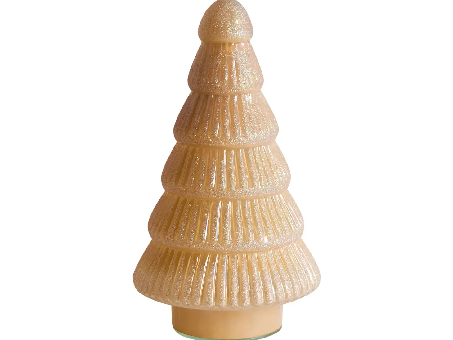 Zestaw 2 figurek dekoracyjnych FLAREN Choinka 20/25 cm Beżowy