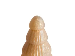 Zestaw 2 figurek dekoracyjnych FLAREN Choinka 20/25 cm Beżowy