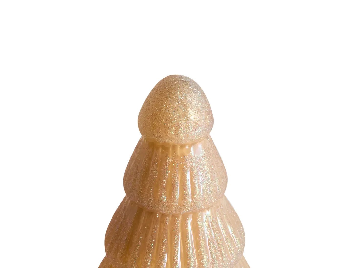 Zestaw 2 figurek dekoracyjnych FLAREN Choinka 20/25 cm Beżowy