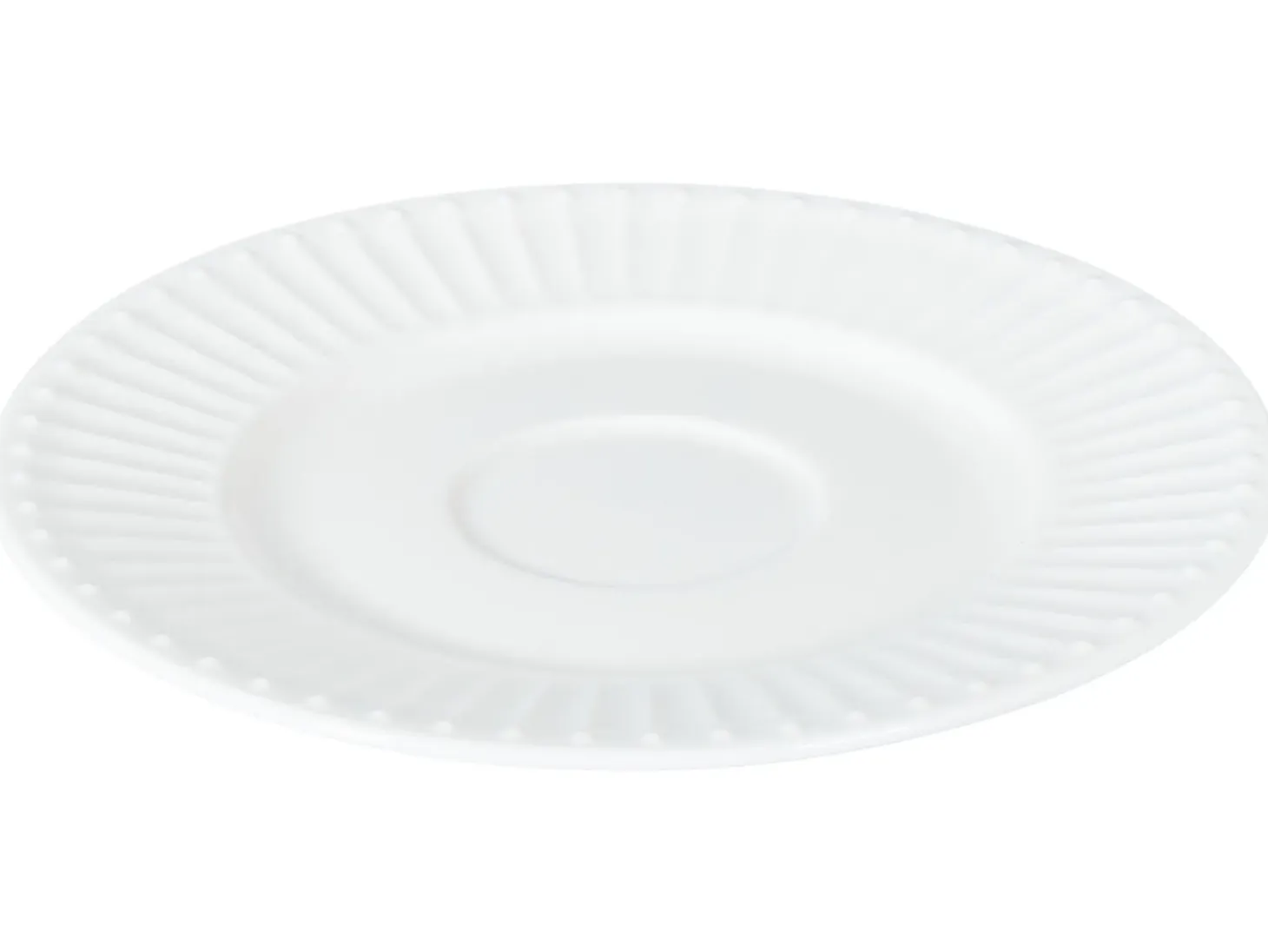 Zestaw 4 filiżanek ze spodkami COWSLIP Porcelana Biały