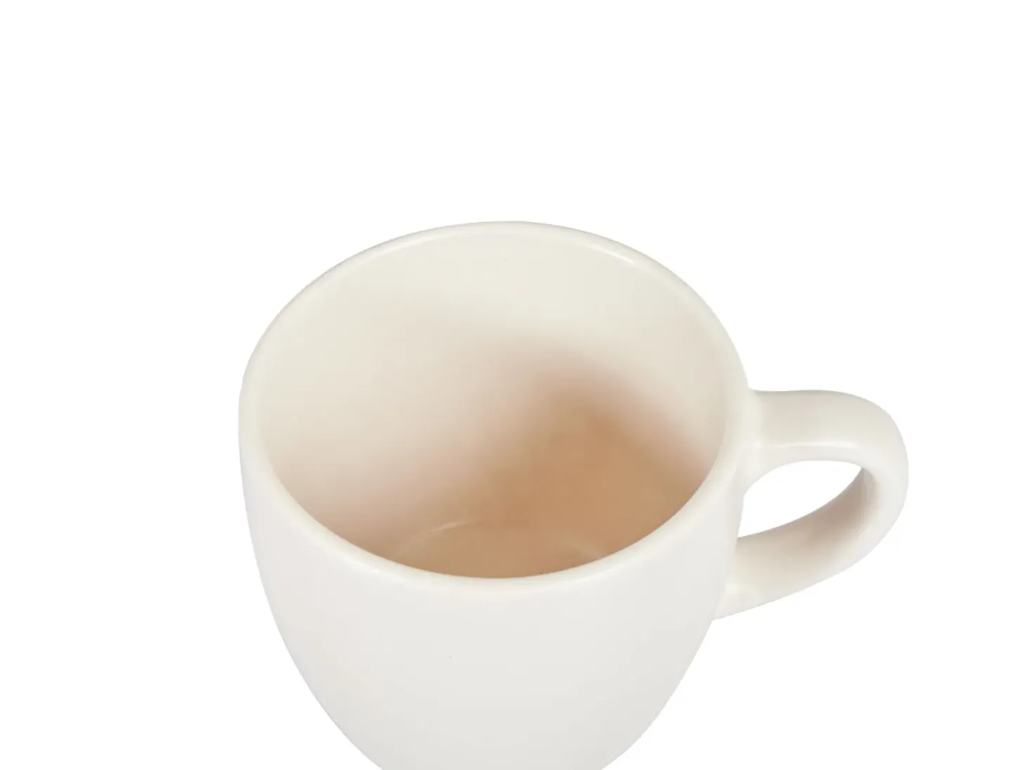 Zestaw 4 filiżanek ze spodkami CARAWAY Kamionka Złamana biel