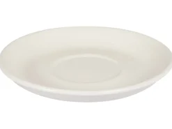 Zestaw 4 filiżanek ze spodkami CARAWAY Kamionka Złamana biel