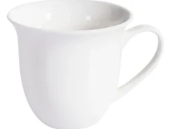 Zestaw 4 filiżanek ze spodkami ELDERBERRY Porcelana Biały