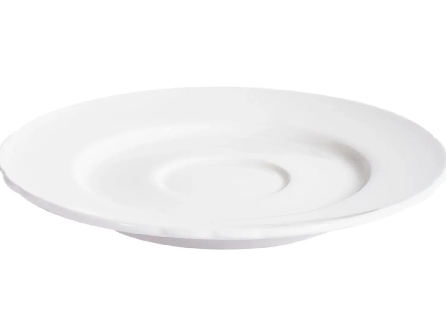 Zestaw 8 filiżanek ze spodkami ELDERBERRY Porcelana Biały