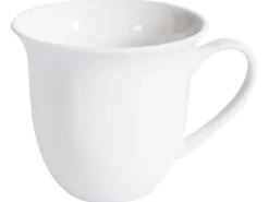 Zestaw 8 filiżanek ze spodkami ELDERBERRY Porcelana Biały