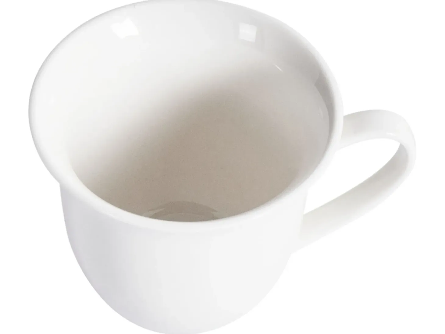 Zestaw 8 filiżanek ze spodkami ELDERBERRY Porcelana Biały