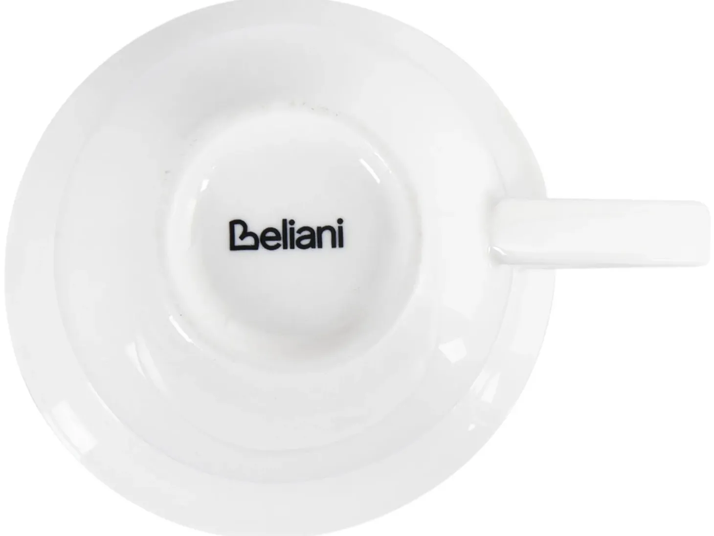 Zestaw 8 filiżanek ze spodkami ELDERBERRY Porcelana Biały