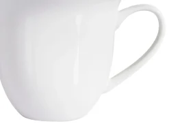 Zestaw 8 filiżanek ze spodkami ELDERBERRY Porcelana Biały