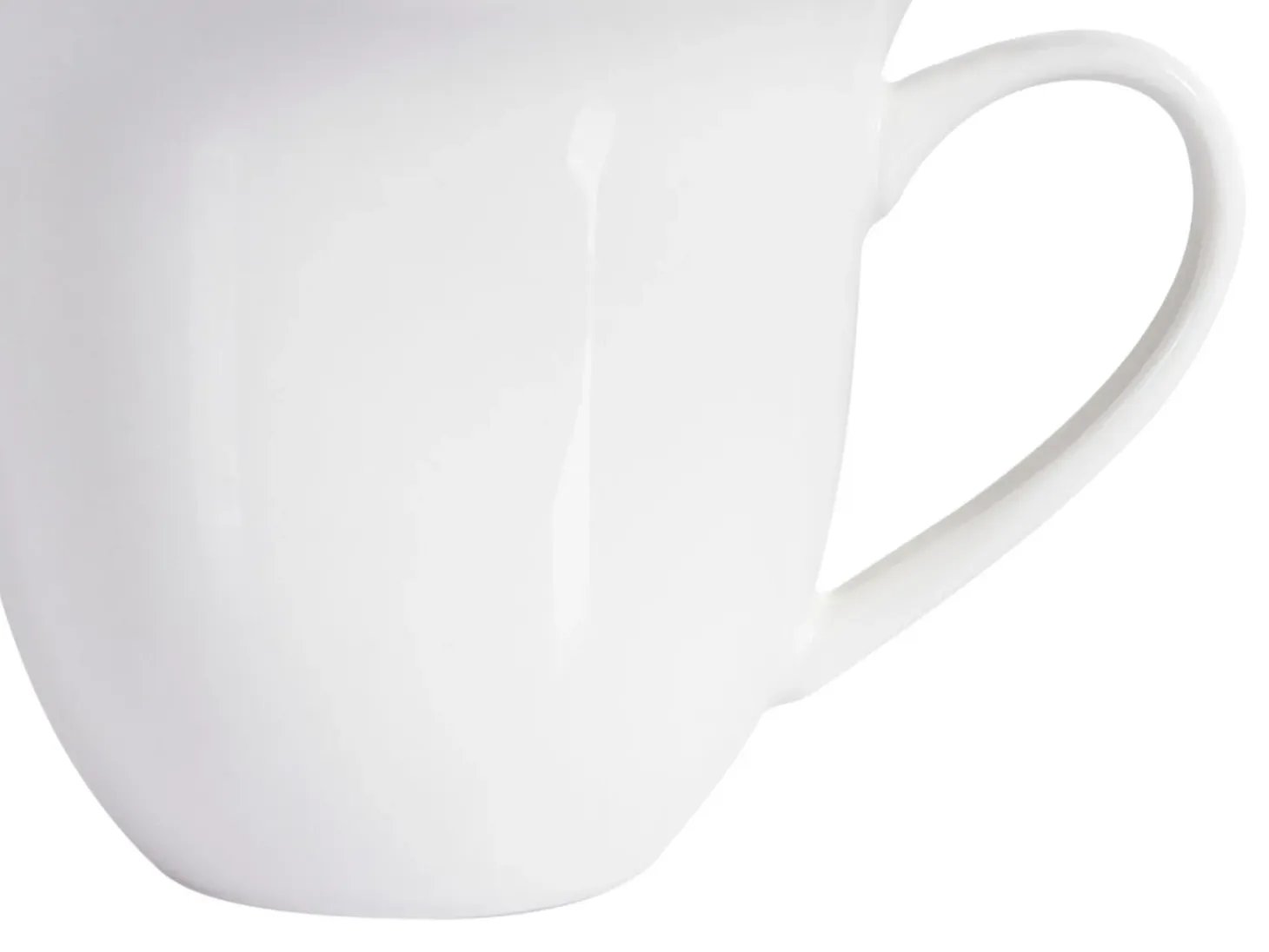 Zestaw 8 filiżanek ze spodkami ELDERBERRY Porcelana Biały