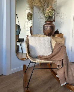 Zestaw 2 foteli bujanych LAVINIO Rattan Naturalny