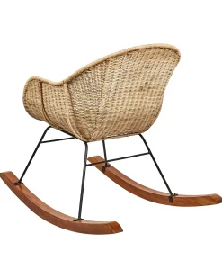 Zestaw 2 foteli bujanych LAVINIO Rattan Naturalny