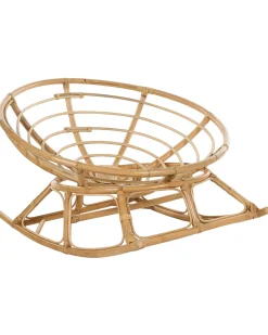 Zestaw 2 foteli bujanych ORVIETO Rattan Naturalny