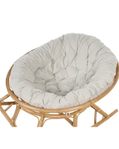 Zestaw 2 foteli bujanych ORVIETO Rattan Naturalny
