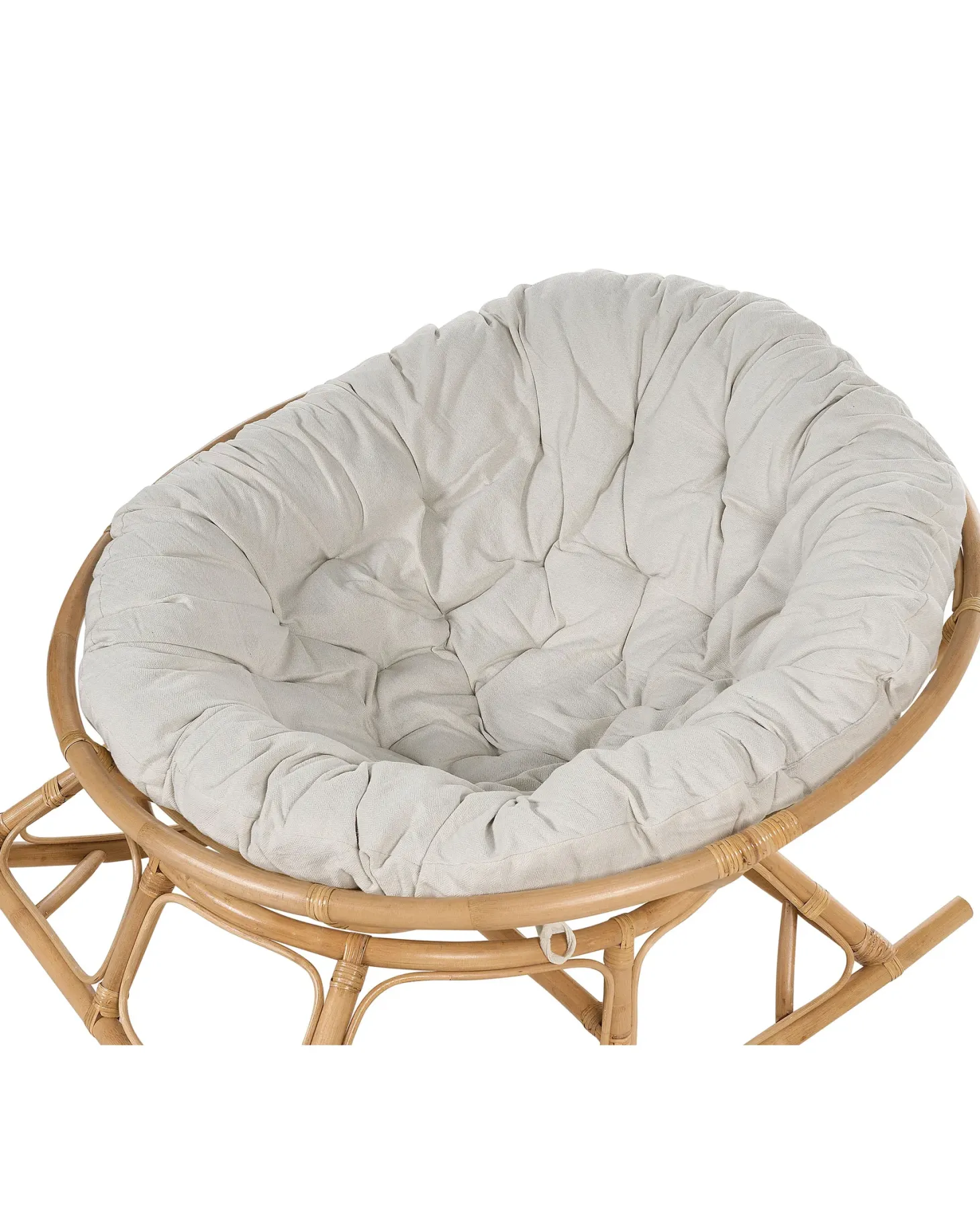 Zestaw 2 foteli bujanych ORVIETO Rattan Naturalny