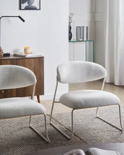 Discount Zestaw 2 foteli KOLSVA Złamana biel Wszystkie Fotele|Fotele Tapicerowane