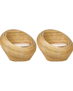 Zestaw 2 foteli ogrodowych MAIORI Rattan Naturalny