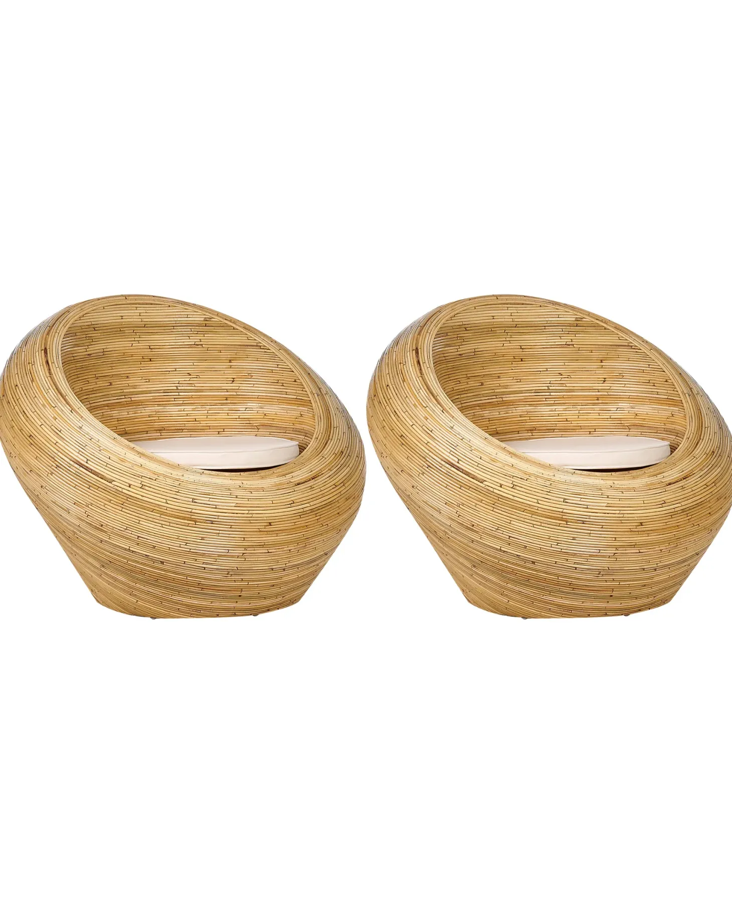 Zestaw 2 foteli ogrodowych MAIORI Rattan Naturalny
