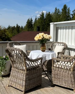 Zestaw 2 foteli ogrodowych z poduszkami MAROS Rattan Naturalny