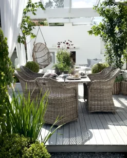 Zestaw 2 foteli ogrodowych z poduszkami SUSUA Rattan Naturalny