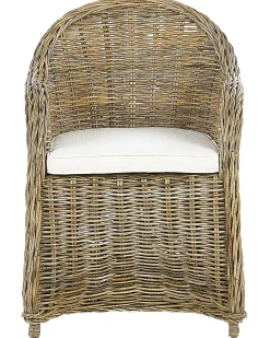 Zestaw 2 foteli ogrodowych z poduszkami SUSUA Rattan Naturalny
