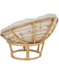 Zestaw 2 foteli ogrodowych z poduszkami SALVO Rattan Naturalny