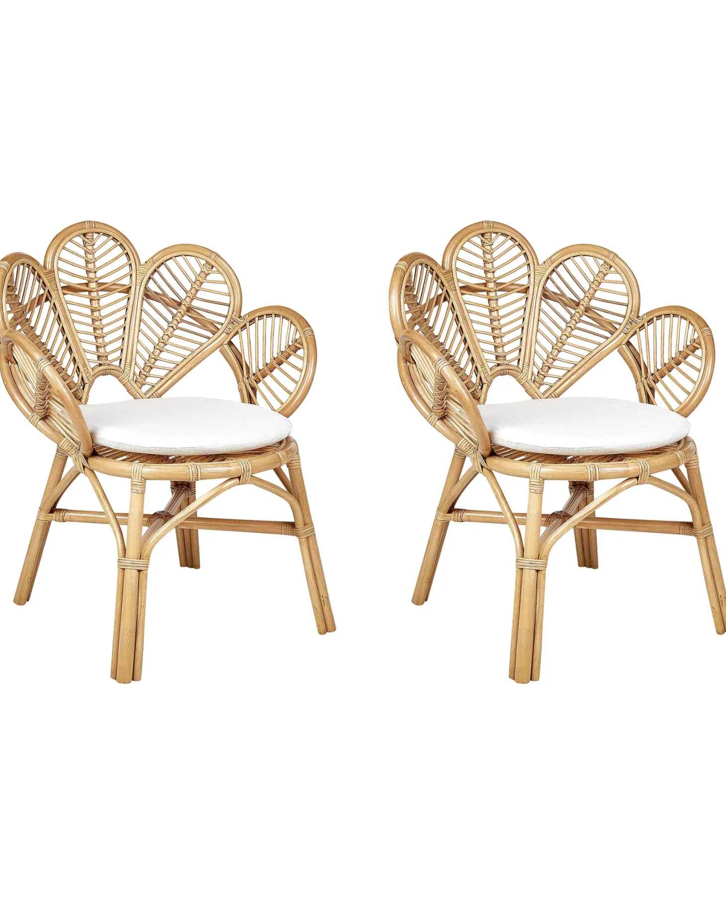 Zestaw 2 foteli paw FLORENTINE II Rattan Naturalny