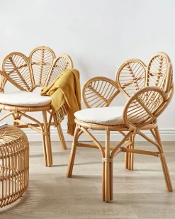 Zestaw 2 foteli paw FLORENTINE II Rattan Naturalny