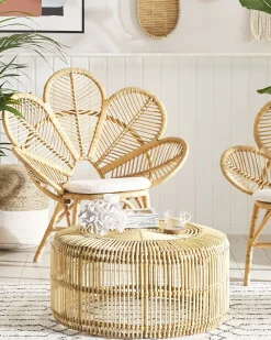 Zestaw 2 foteli paw FLORENTINE Rattan Naturalny