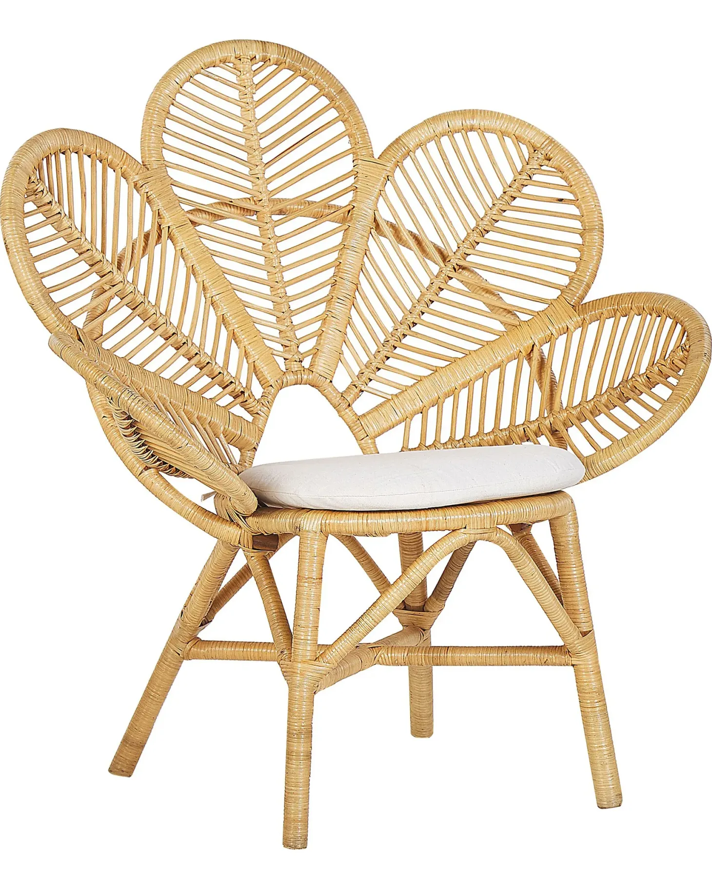 Zestaw 2 foteli paw FLORENTINE Rattan Naturalny