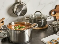 Zestaw garnków 7 elementów PRIMECOOK Stal nierdzewna Srebrny