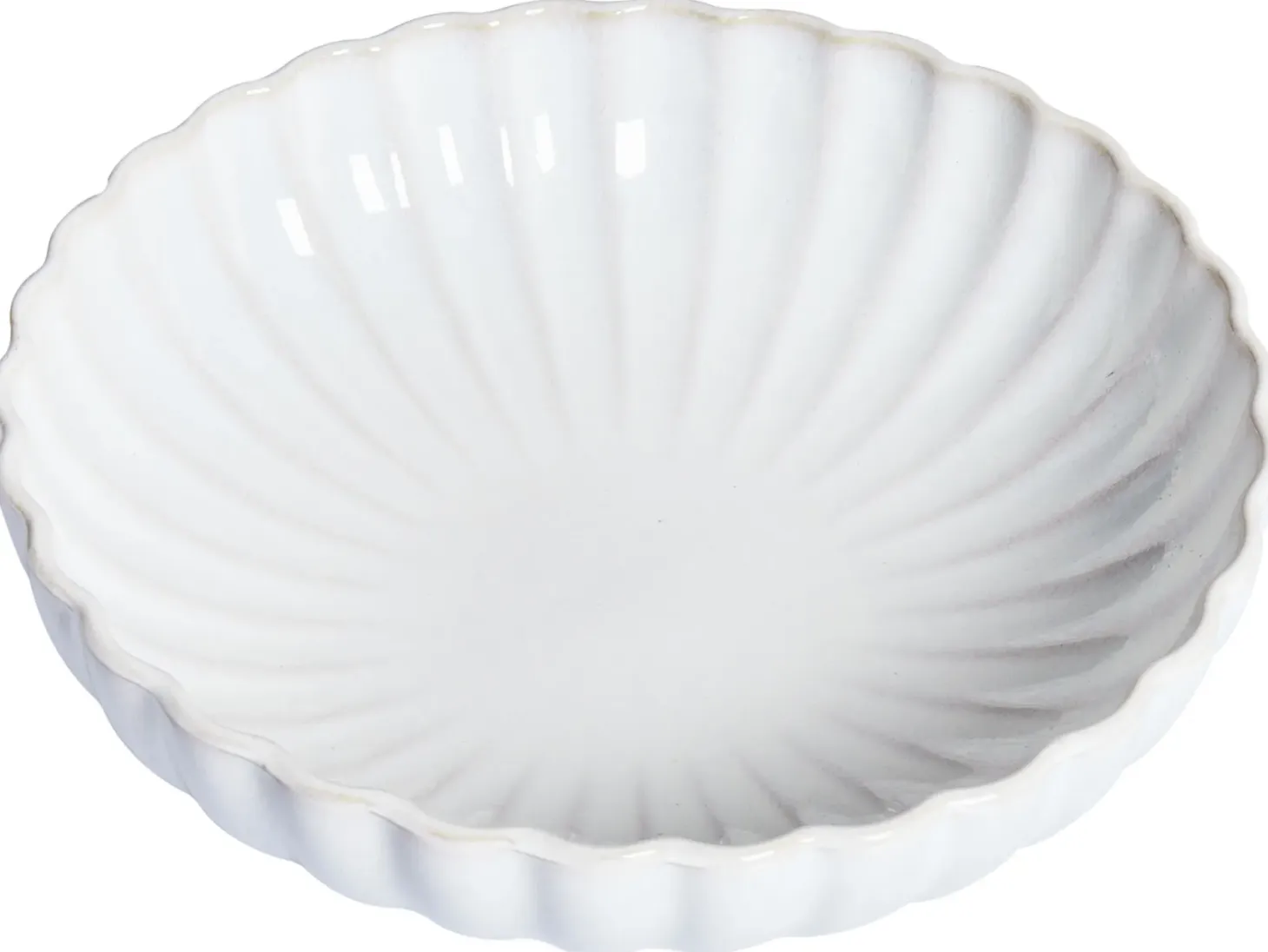 Zestaw 4 głębokich talerzy NETTLE Kamionka Złamana biel
