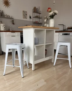 Best Zestaw 2 hokerów barowych CABRILLO Metal Krzesła Barowe|Wszystkie Krzesła