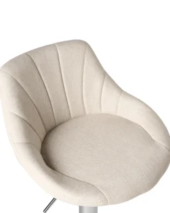 Hot Zestaw 2 hokerów barowych LUCCA Obrotowy Jasnobeżowy Krzesła Barowe|Wszystkie Krzesła