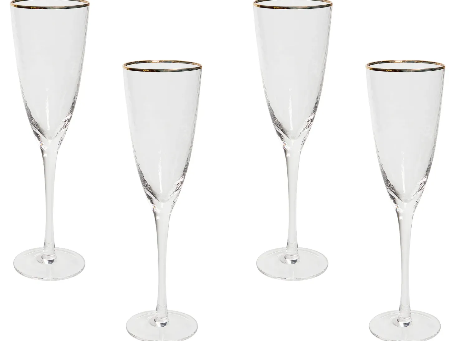 Zestaw 4 kieliszków do szampana flet TOPAZ 250 ml Przezroczysty