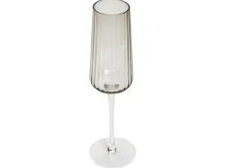 Zestaw 4 kieliszków do szampana flet QUARTZ 230 ml Szary