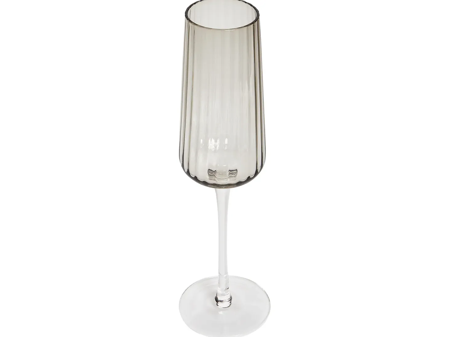Zestaw 4 kieliszków do szampana flet QUARTZ 230 ml Szary
