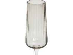 Zestaw 4 kieliszków do szampana flet QUARTZ 230 ml Szary