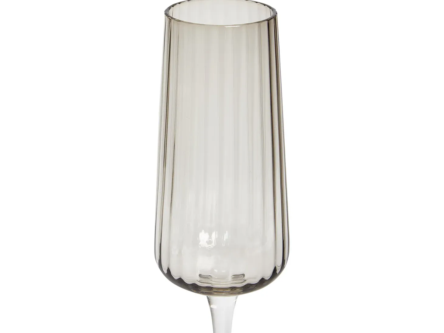 Zestaw 4 kieliszków do szampana flet QUARTZ 230 ml Szary